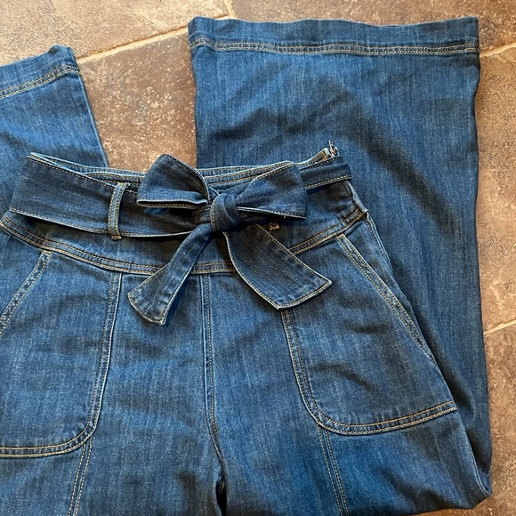 Anthropologie Pilcro and the Letterpress wide-leg tie jeans size 27 - Picture 2 of 8